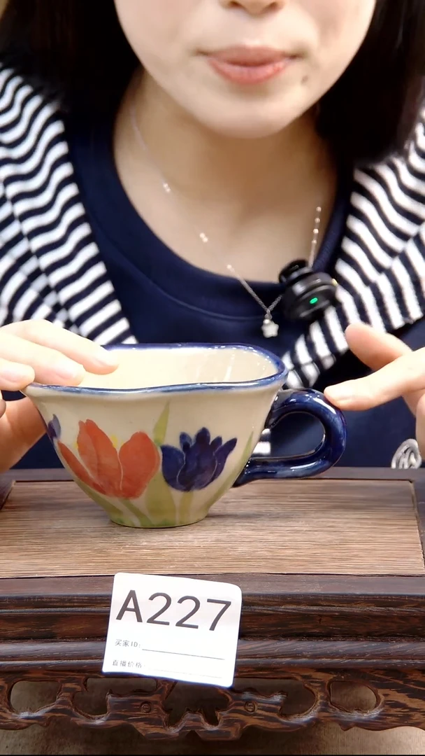 杯子景德镇陶瓷手绘杯子A227