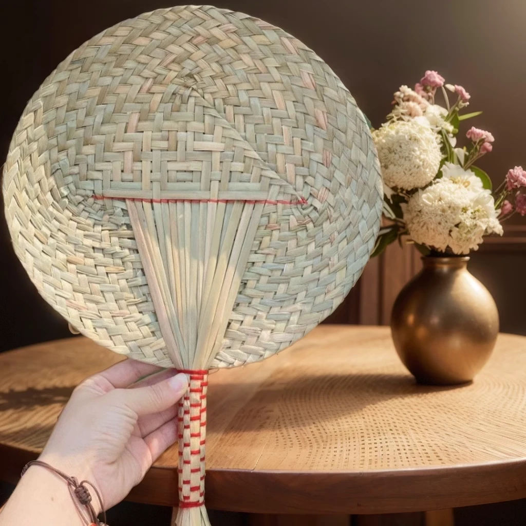 手工编织蒲草粽叶扇夏季宝宝老人纳凉驱蚊手摇扇中国风工艺蒲扇子