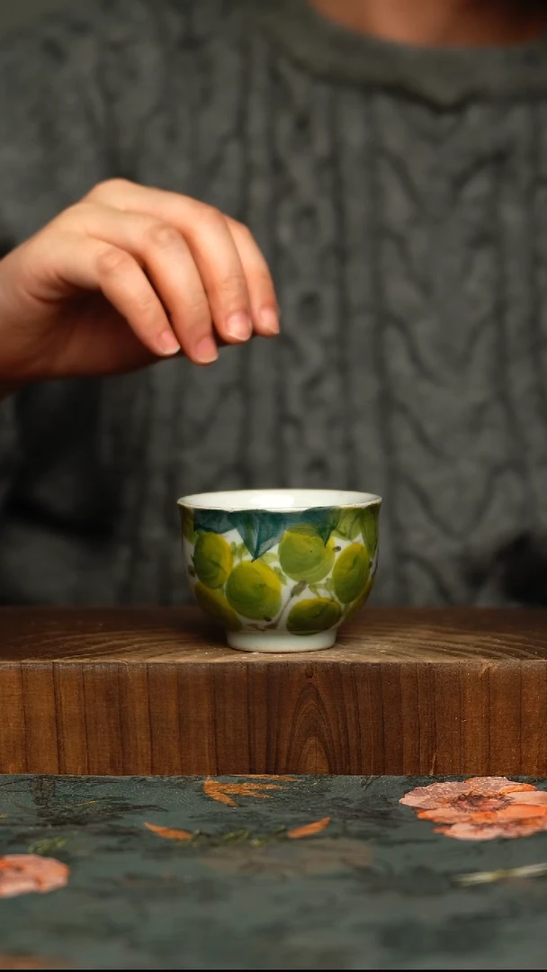 杯釉下彩手工手绘同款陶器