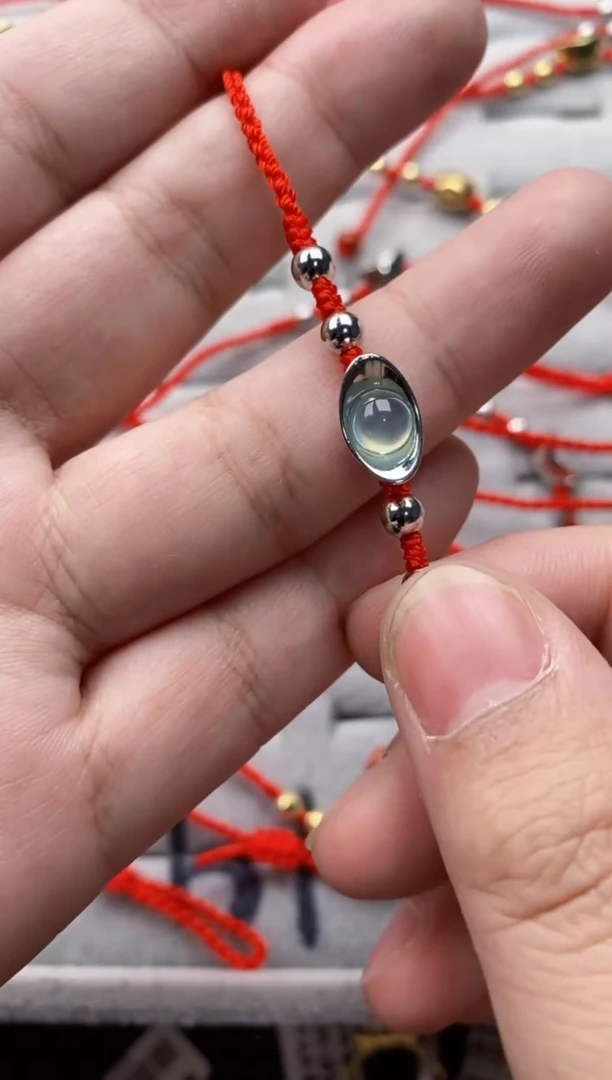 【闪购商品】翡翠戒指银S925镶嵌333333---8蛋面颜色随机发货