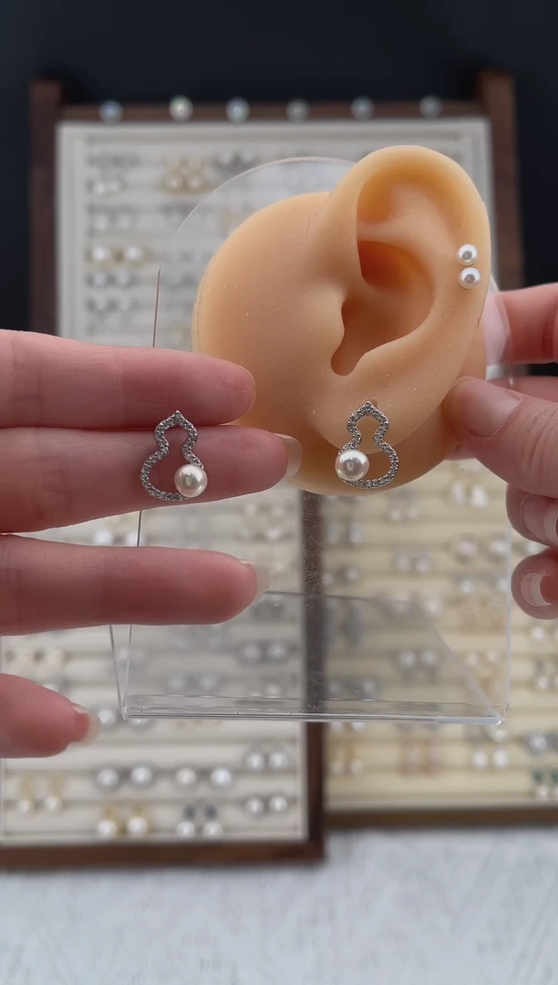 合金耳饰淡水珍珠22