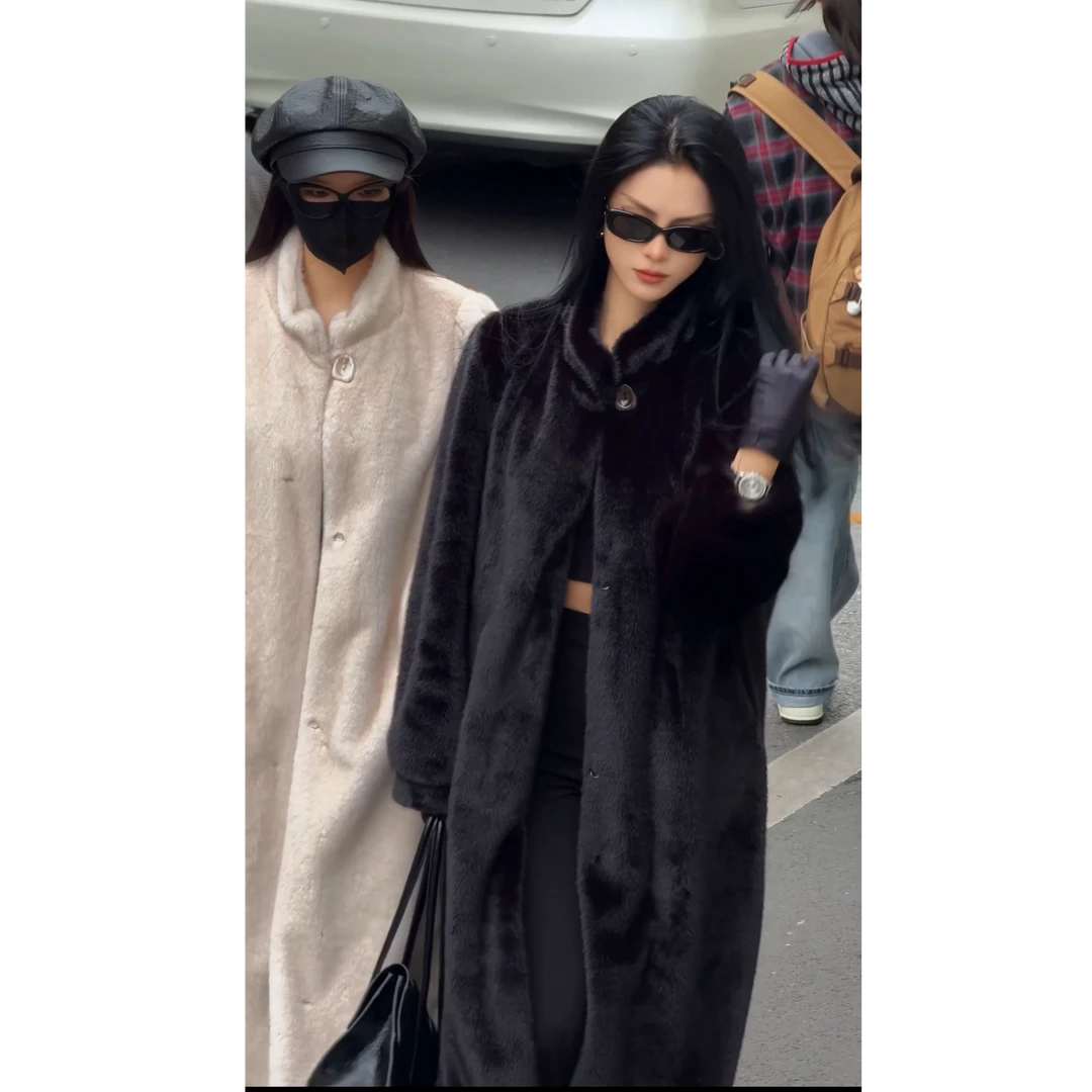 【绮总定制】【古早千金】【正肩袖无垫肩】毛尖渐变环保毛毛外套女