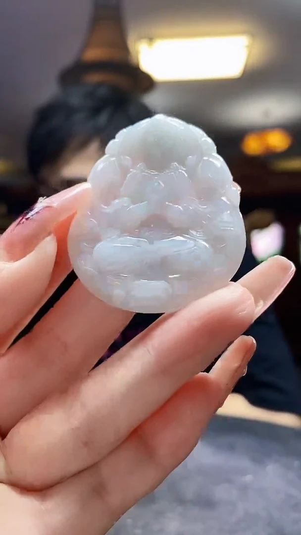 翡翠未镶嵌颈饰08/0602/Y/观音