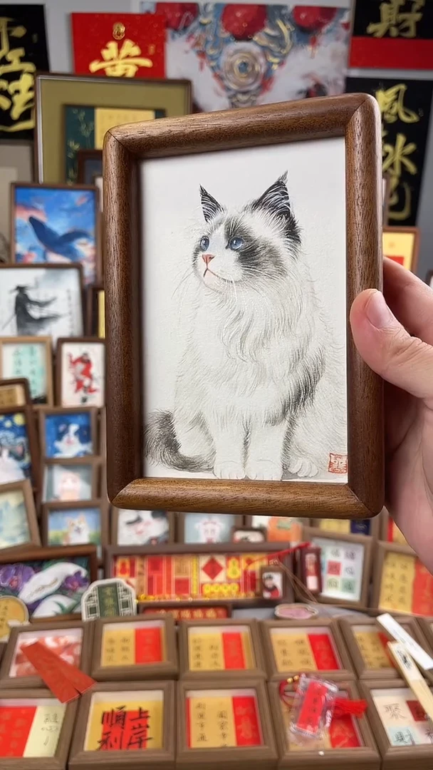 国画纯手绘书法绘画作品