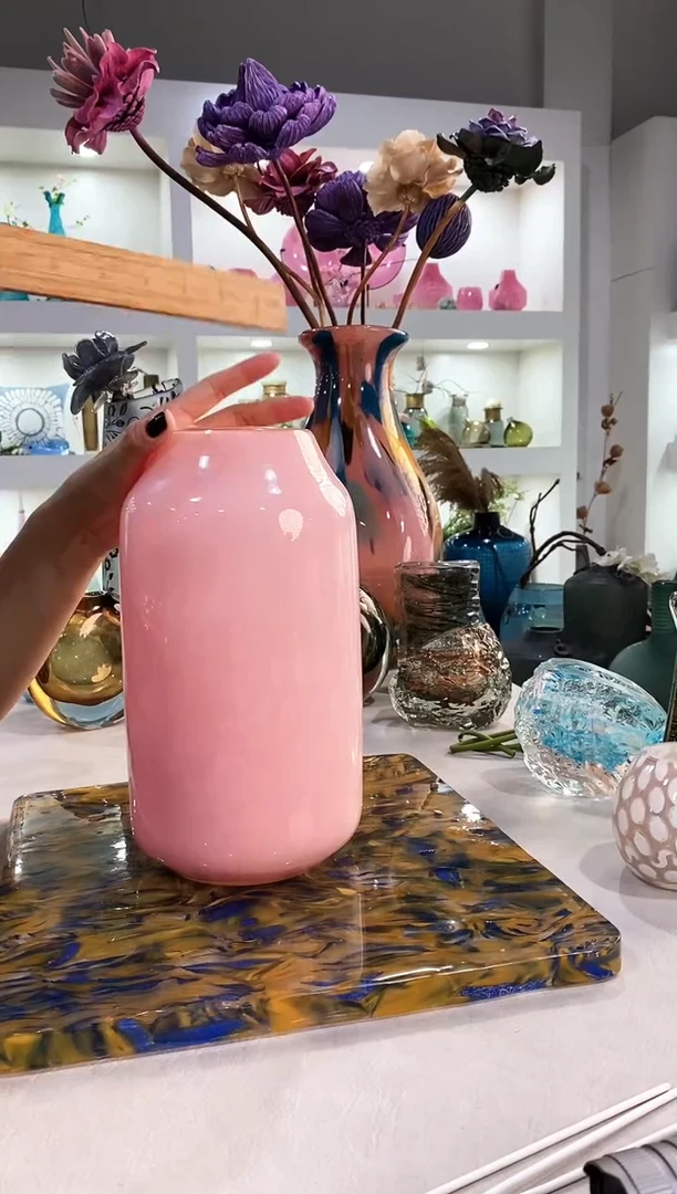 慕忆家手作琉璃花瓶27*8