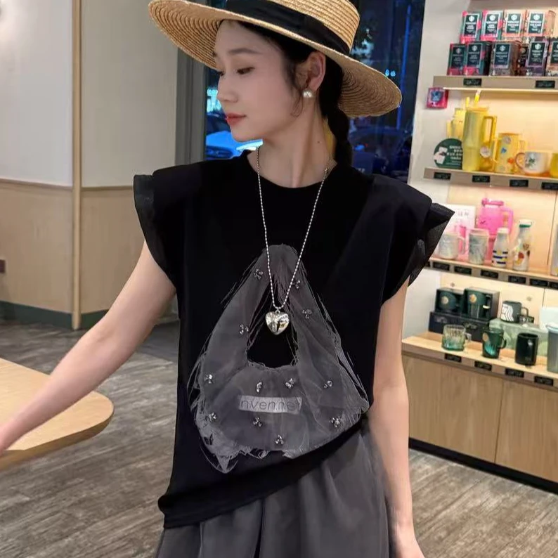 阿丹家   常规款欧式短款T恤印花洋气20250530