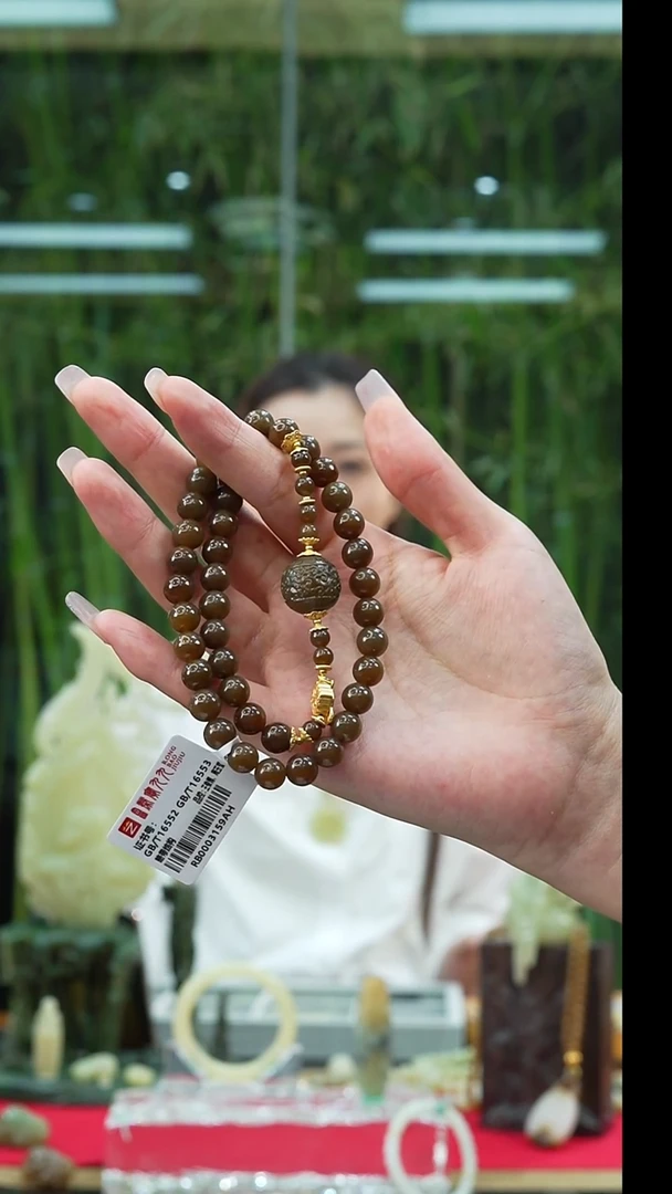 未镶嵌和田玉挂件闪购糖玉龙珠双圈手串约8mm