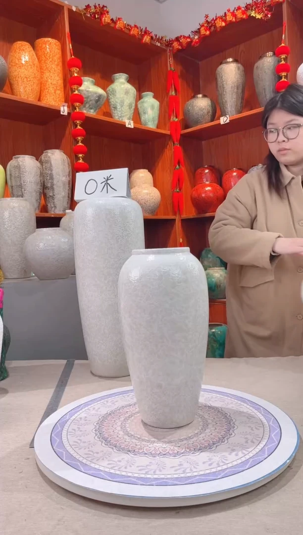 【闪购商品】瓶 月光白 大号 陶瓷花瓶 无花 微瑕