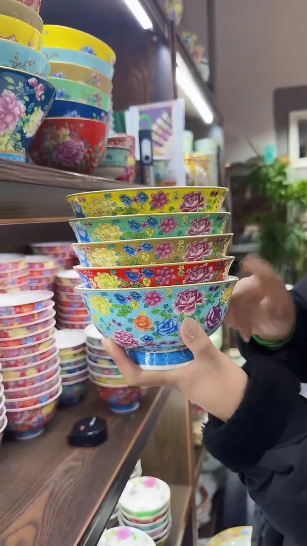 【闪购商品】瓷片6英寸饭碗5个景德镇餐具
