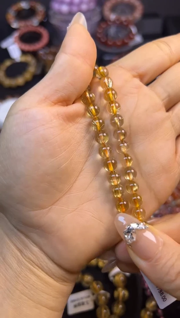 未镶嵌手串水晶金发晶6.6mm