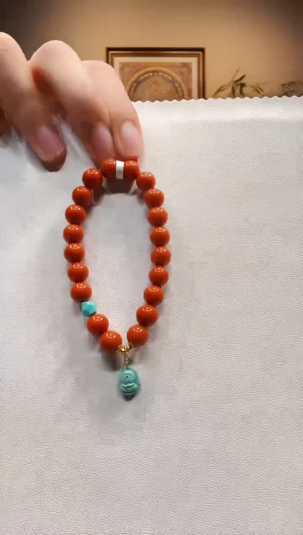 颈饰未镶嵌南红玛瑙手链