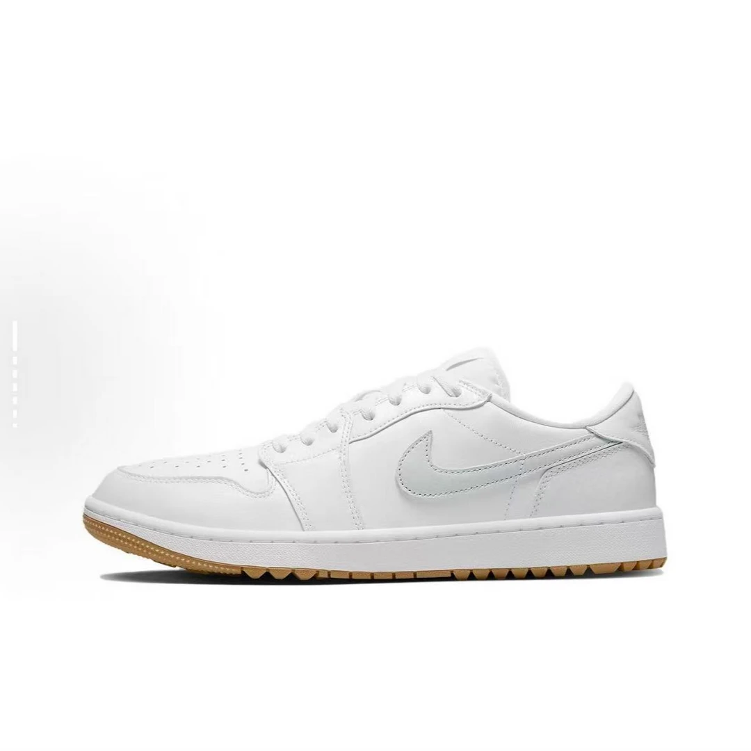 NIKE/耐克正品AJ1低帮男款白色高尔夫运动休闲板鞋DD9315-111