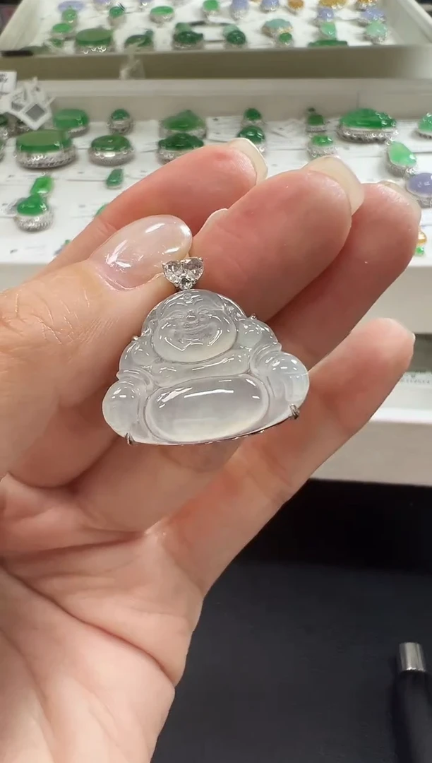 颈饰18K金镶嵌翡翠KXHM1130-024