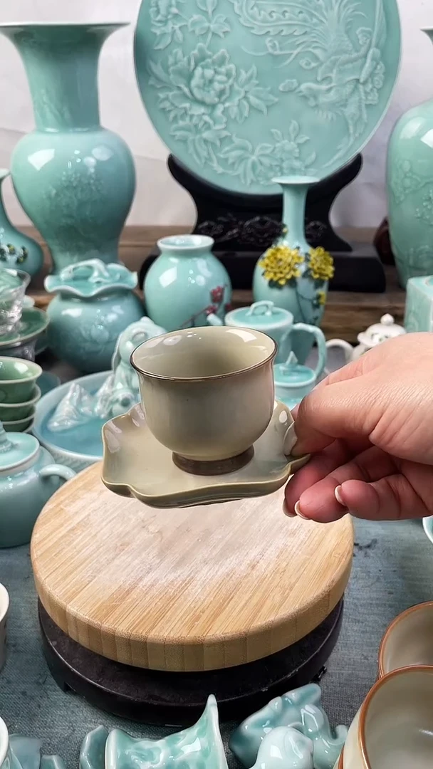 【闪购商品】1杯1托 特价福利 微瑕 慧仙青瓷