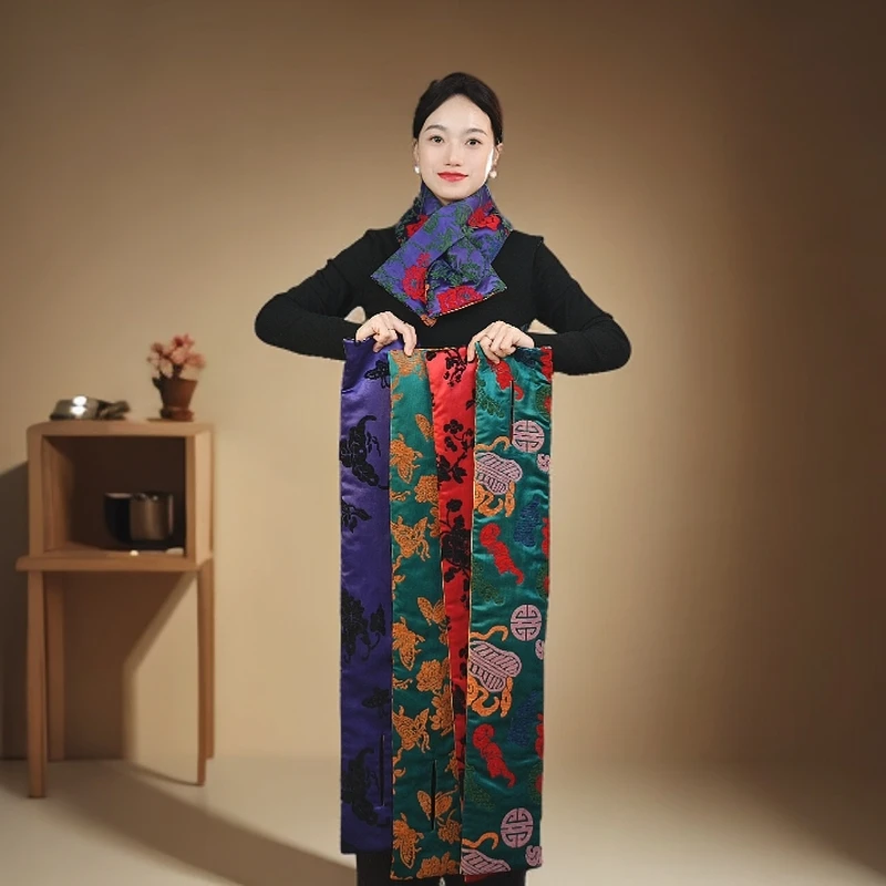 漳绒缎高订女士围脖围巾保暖A-TY-24000
