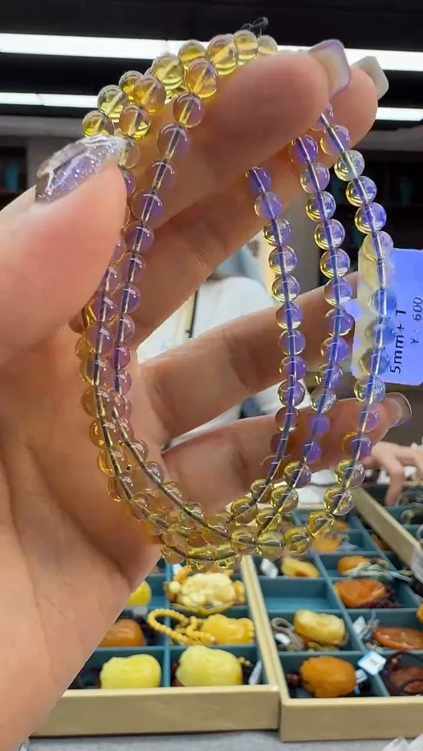 琥珀颈饰未镶嵌53秒拍号 假一罚三 5mm