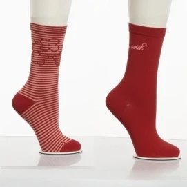 ubras愿望系列-棉柔提花中筒袜 条纹款 单双装