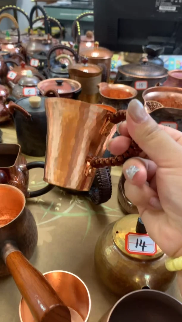 塑料纯紫铜原色大口沿主人杯