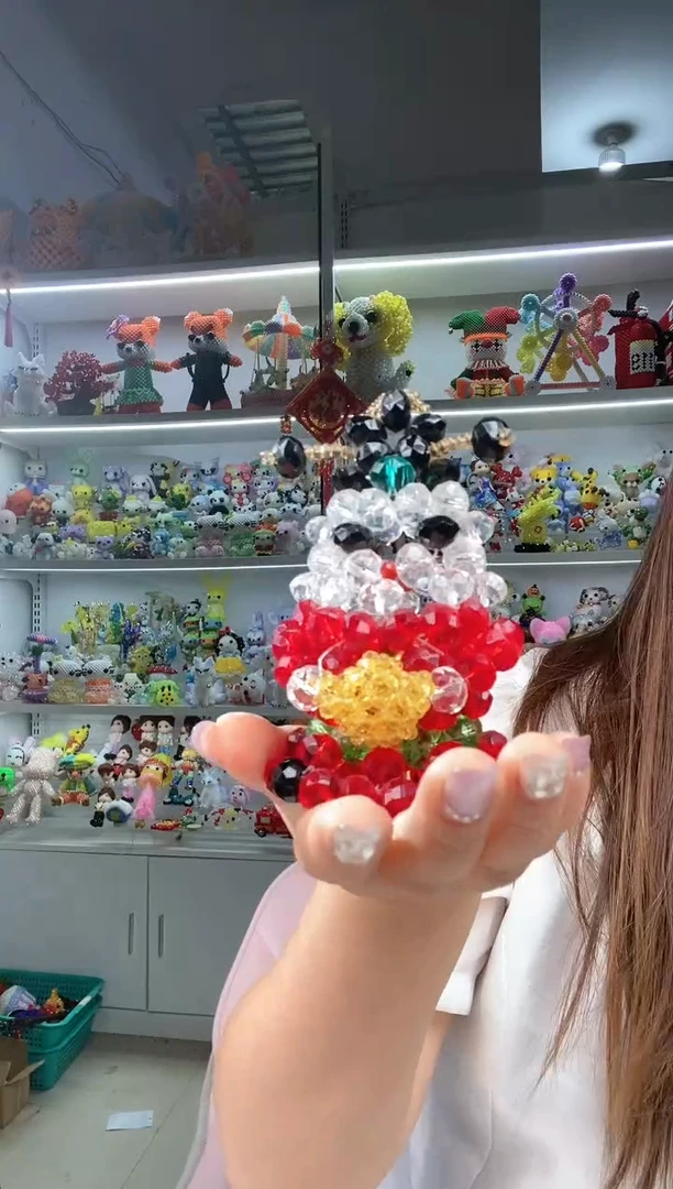 玻璃2902卡12水晶双面财神材料包1套