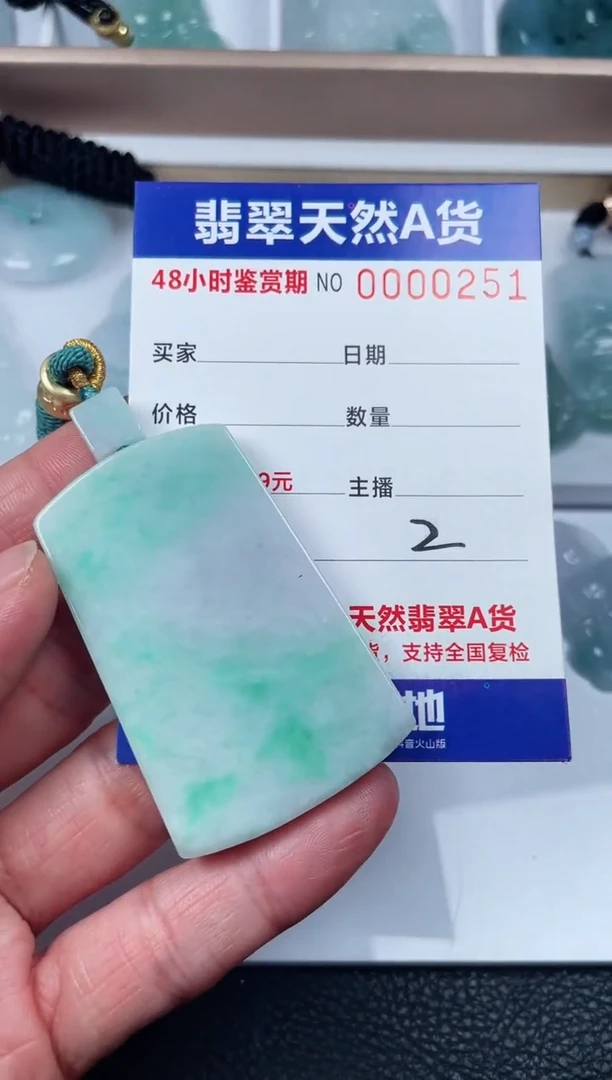 【闪购商品】翡翠颈饰未镶嵌无事牌