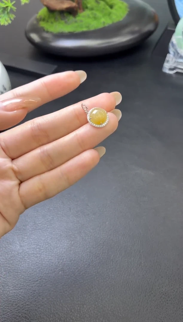翡翠银S925镶嵌吊坠(不含链)吊坠