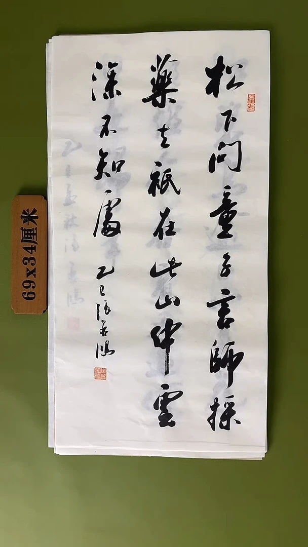 书法书法 张若鸿 尺寸69cm*34cm