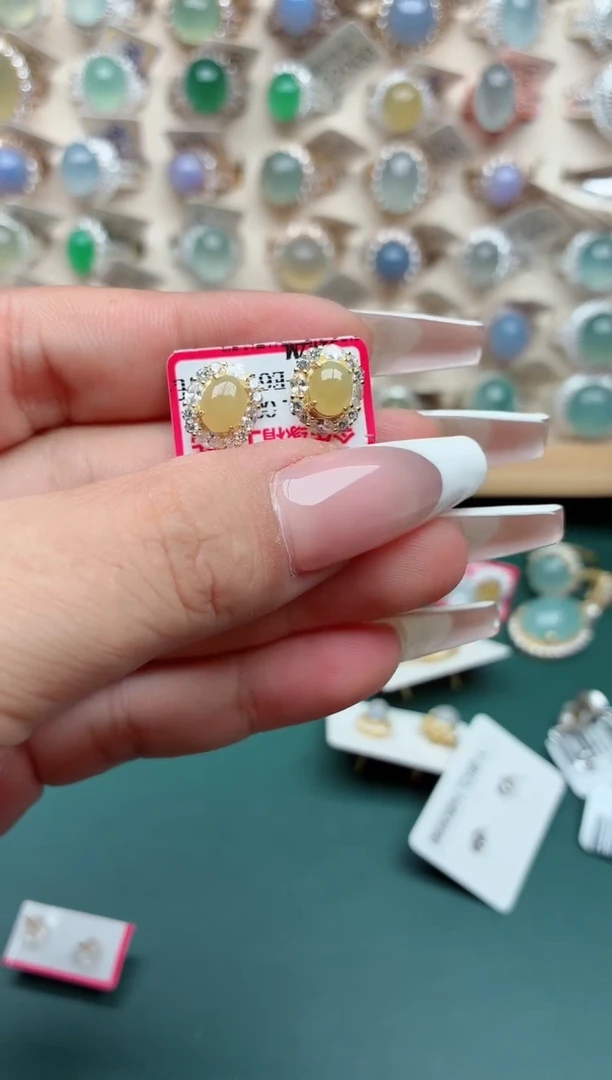 银S925镶嵌戒指翡翠.