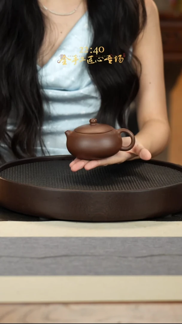 茶壶紫砂13-4 下播福利紫泥扁西施