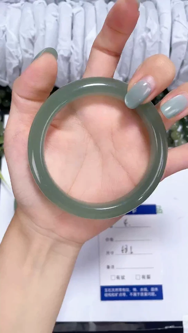 未镶嵌东陵石东陵玉004 烟青色 58-59