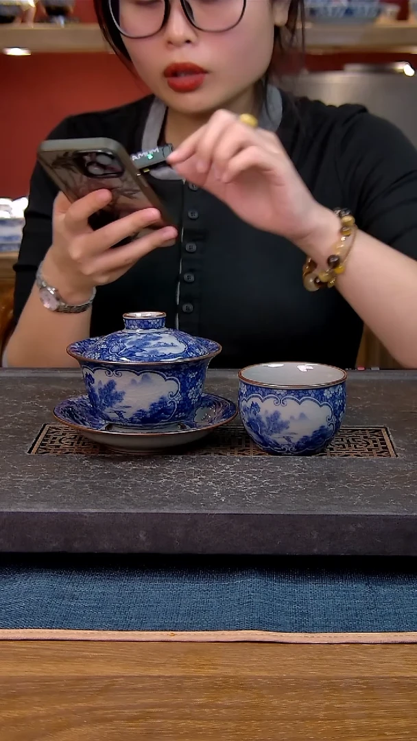 简装家用款2件套 老陶泥开片纹陶瓷茶具