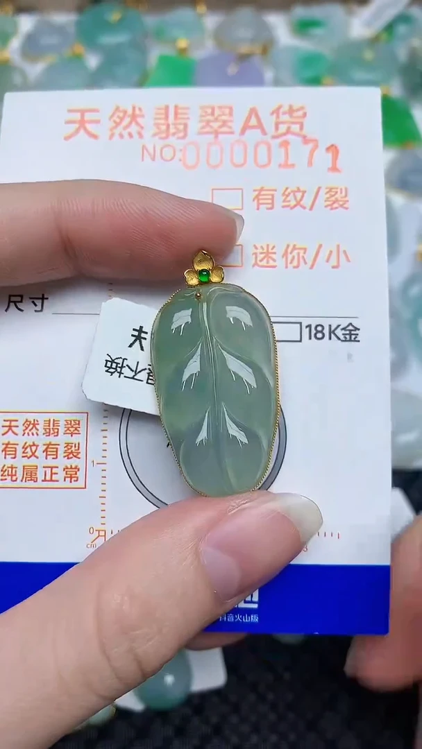 【闪购商品】翡翠颈饰18K金镶嵌5634538345