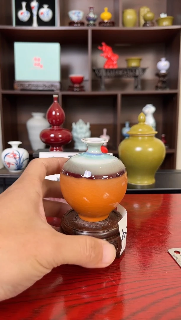 摆件瓷12.15晚微瑕小花瓶摆件