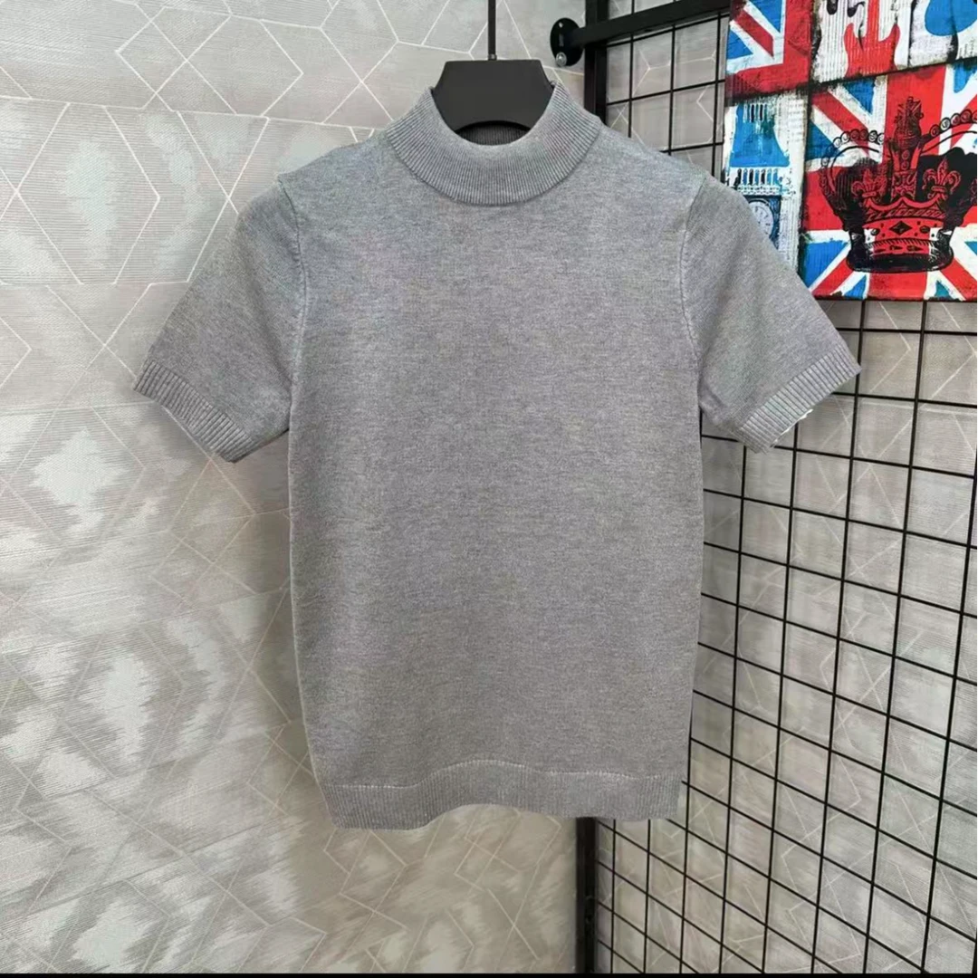 A114 圆领短袖针织粉吖女（战哥哥）