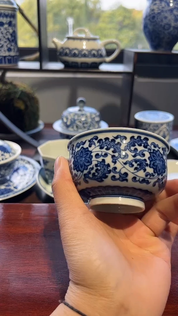 镹曰柴窑手工手绘青花