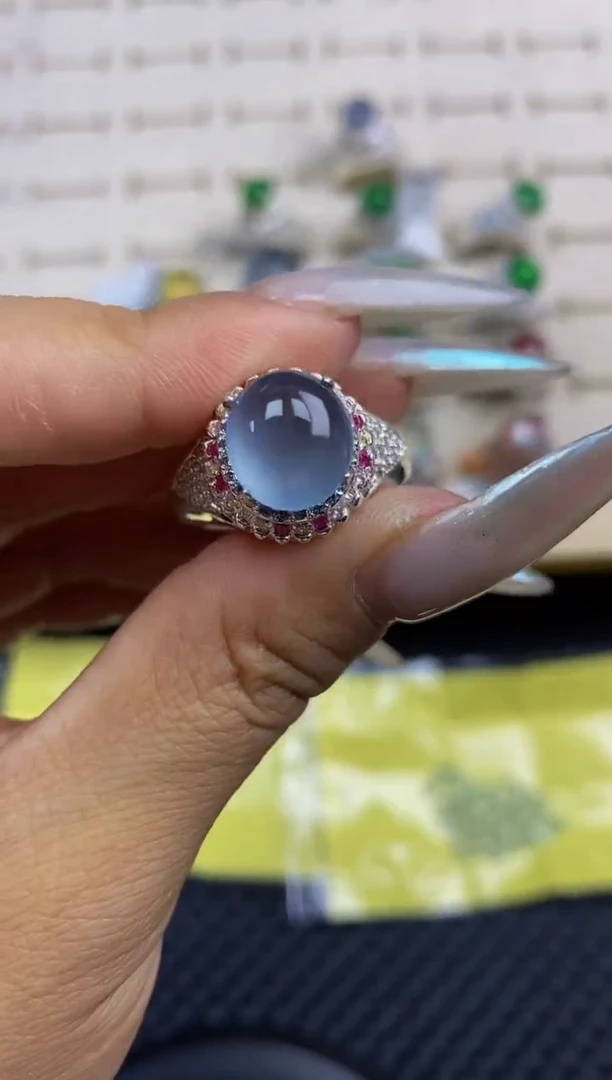 定制翡翠未镶嵌天然翡翠蛋面85