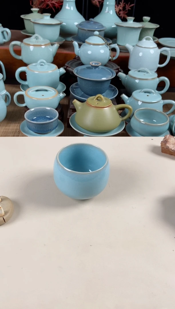 【闪购商品】其他微瑕龙蛋杯70cc谢朝伟天蓝原泥真汝瓷