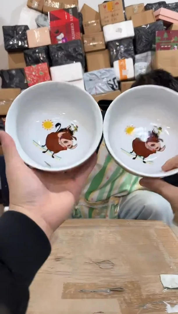 瓷片狮子王大碗2件套