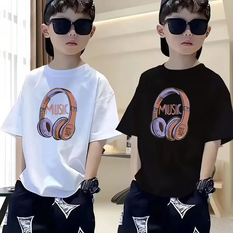 2025新款夏装儿童短袖t恤男童纯棉t恤宽松洋气半袖儿童上衣夏装