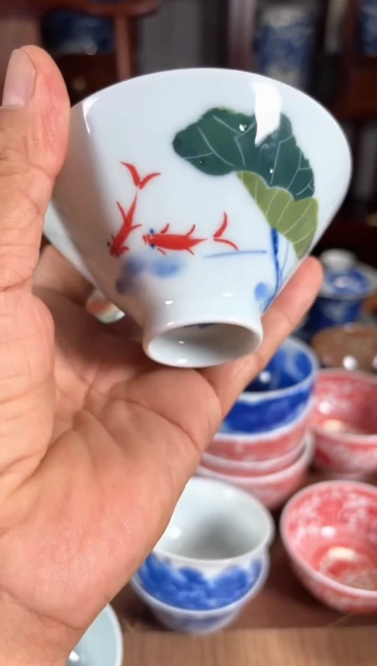 杯五彩瓷器杯子瓷器杯子