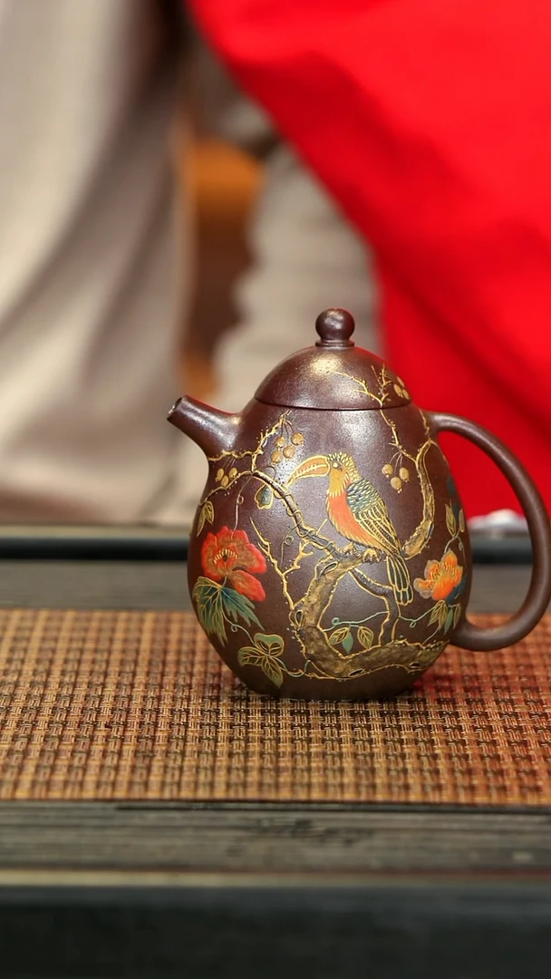 【闪购商品】紫砂茶壶WT36大嘴鸟龙蛋 柴烧