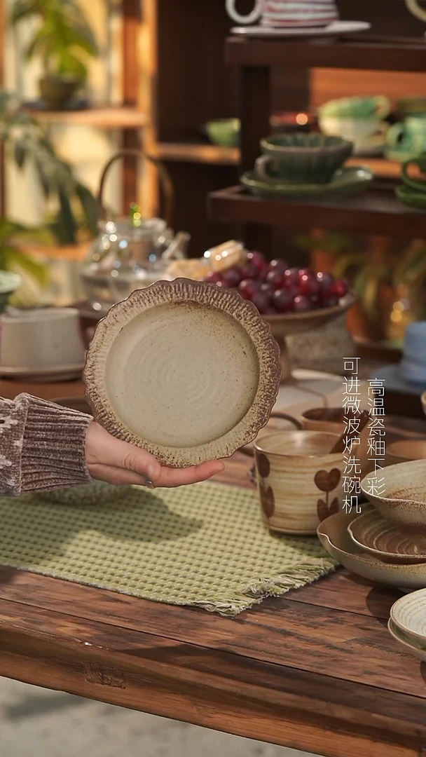 摆件陶景德镇手作餐具@@