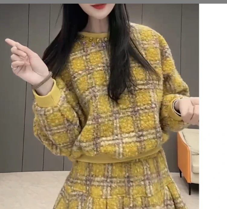 2024冬季新款时尚女装网红潮流气质靓丽漂亮套装女珍惜A