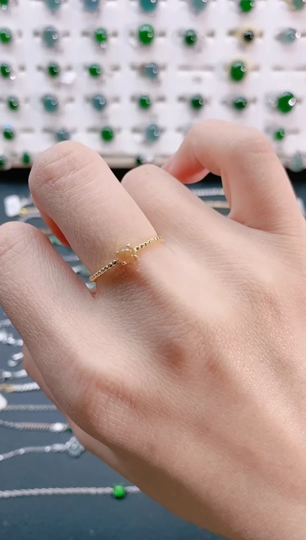 【闪购商品】翡翠戒指银S925镶嵌天然翡翠