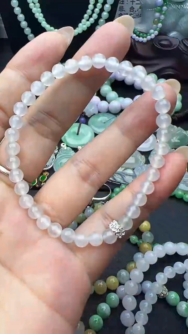 未镶嵌手串翡翠玉珠卡6