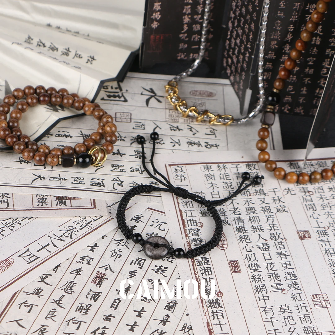 CAIMOU 钛钢手链 【达人专属】金棘项链平安扣手链网红款项链男款