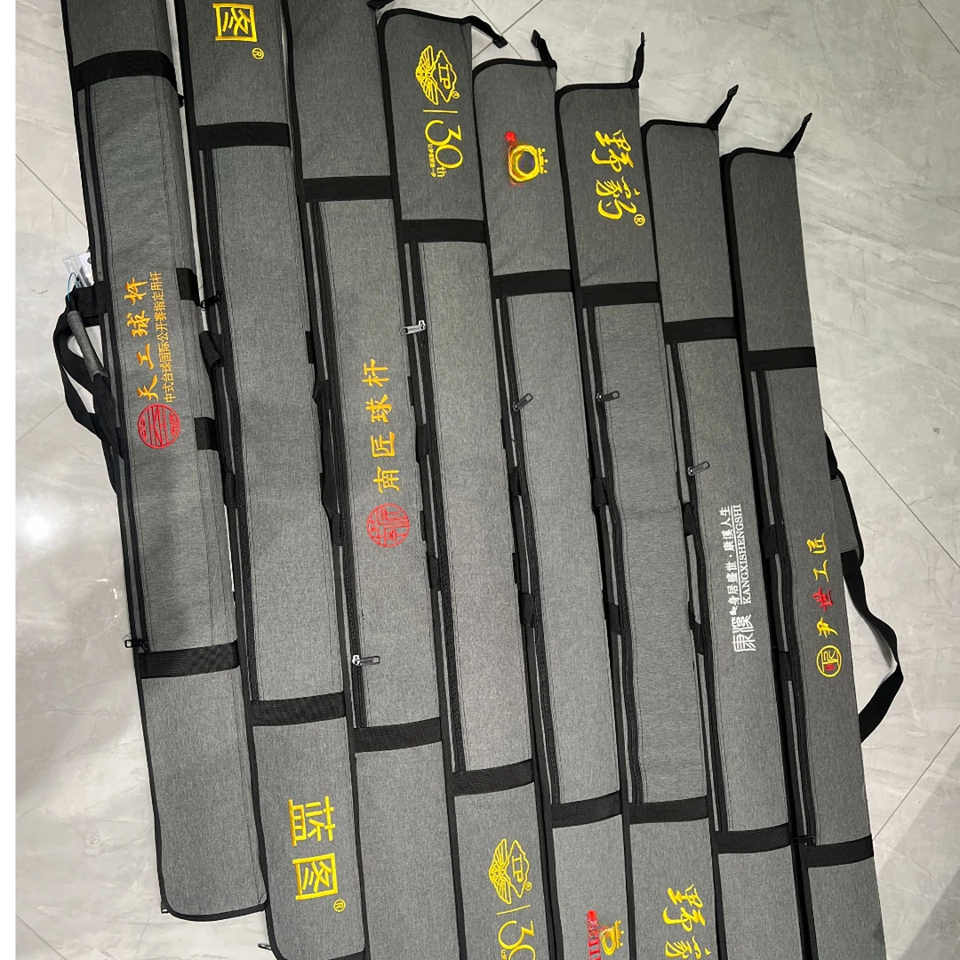 灰色台球杆包双槽三槽通用可肩背可手提防水防潮耐磨杆盒外包