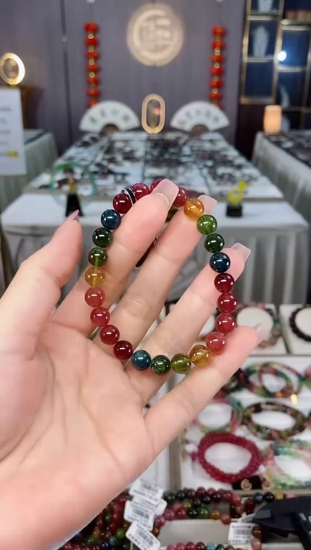 未镶嵌老矿碧玺单圈手串7mm+碧玺hon多样性发一条