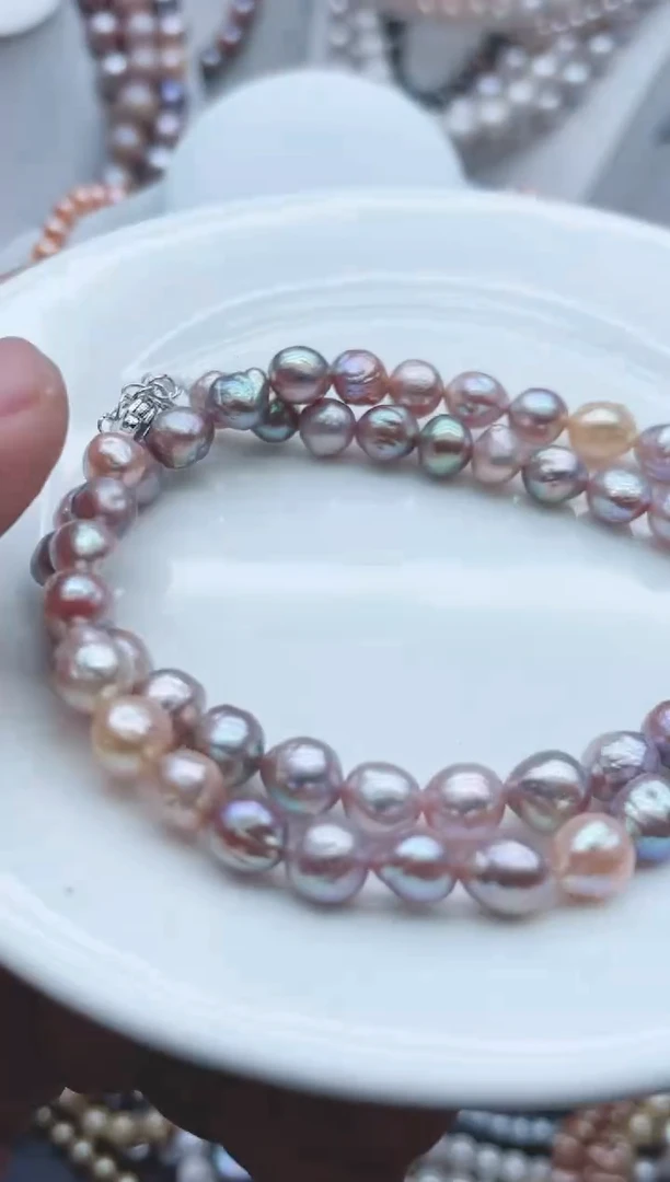 【闪购商品】淡水珍珠颈饰钛钢1