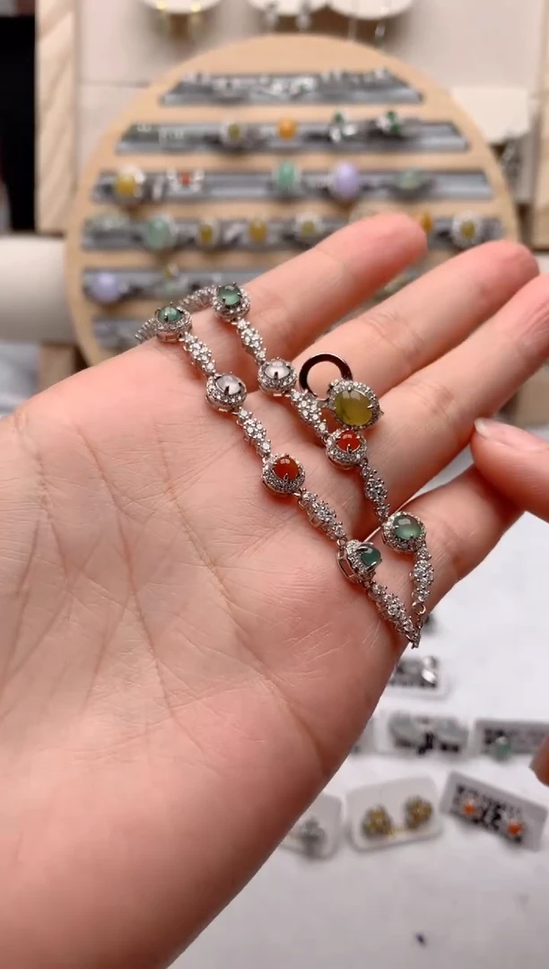 【闪购商品】翡翠项链银S925镶嵌1号
