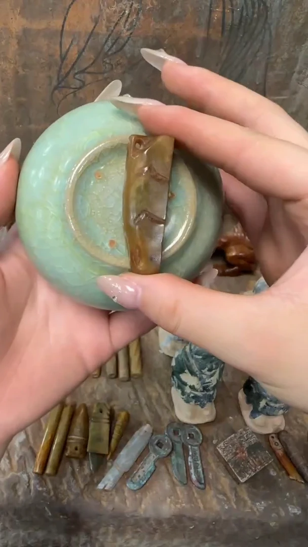 瓷片瓷器，手工，手绘